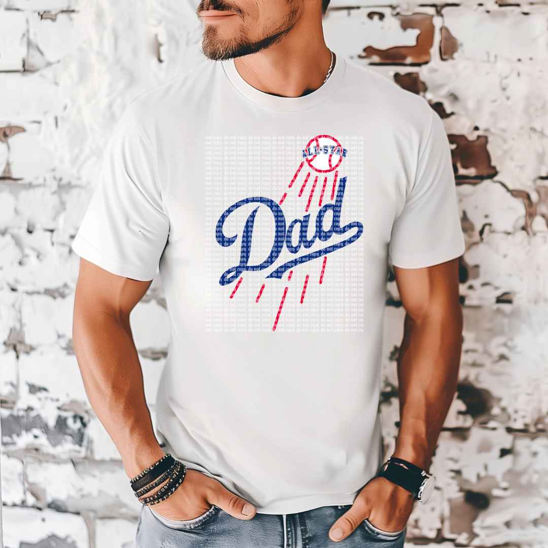 All Star Dad Blue DTF