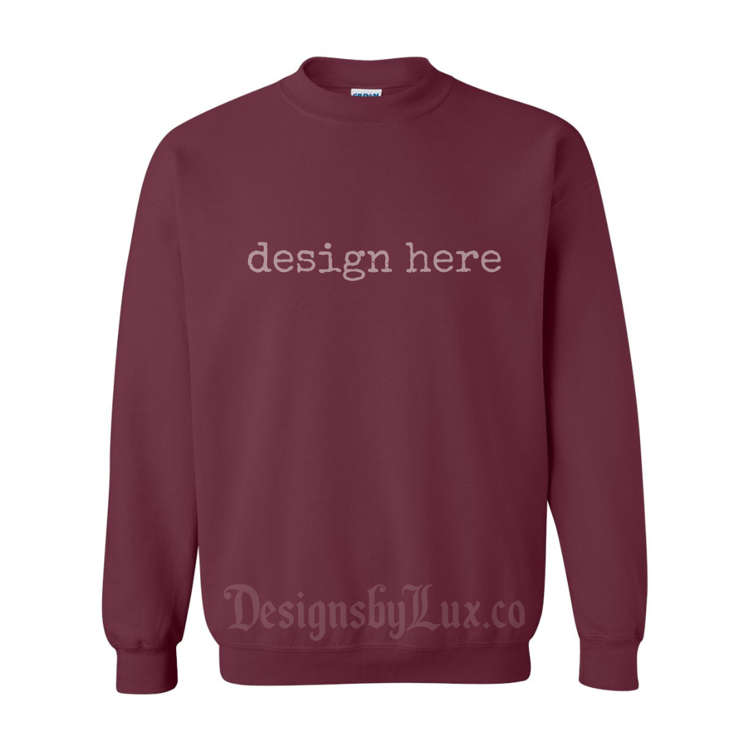 Custom Adult Crewneck Sweatshirt - MAROON