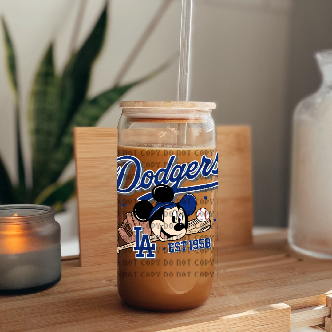 UVDTF: *PRE-ORDER* Mouse LA Baseball Blue (3-5 BIZ DAYS)