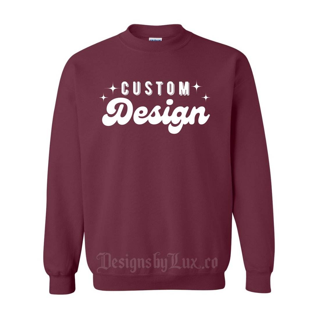 Custom Adult Crewneck Sweatshirt - MAROON