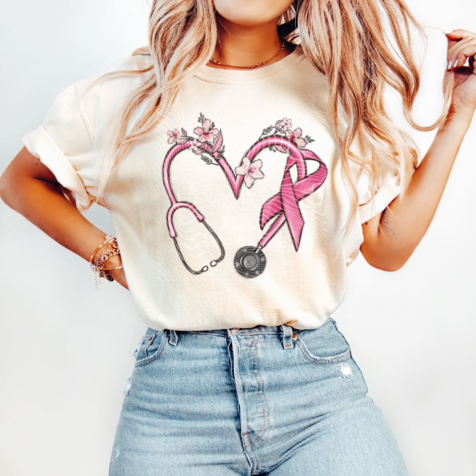Pinktober Stethoscope DTF