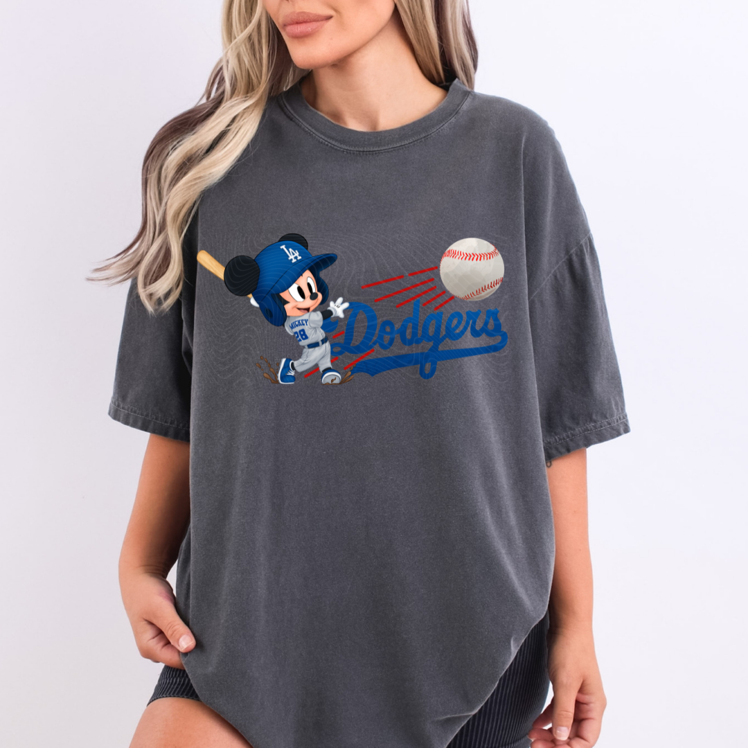 Baseball Dodger Mouse Batter DTF