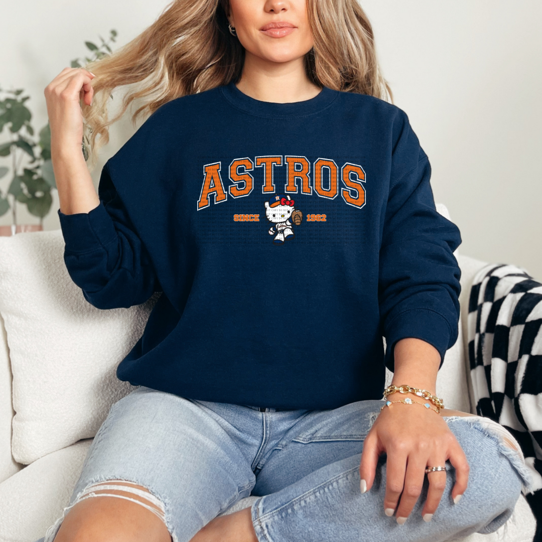 Baseball Astro Orange Kitty DTF