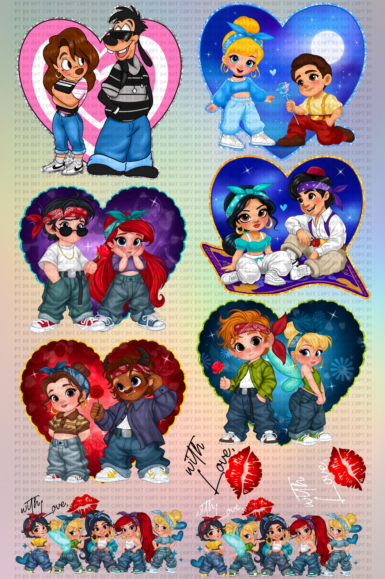 PreMade: VDAY Chicano Couples V2 22x36