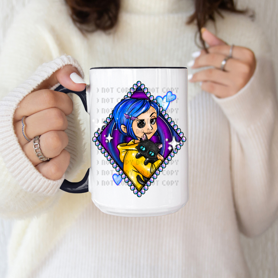 UVDTF: Button Girl Decal