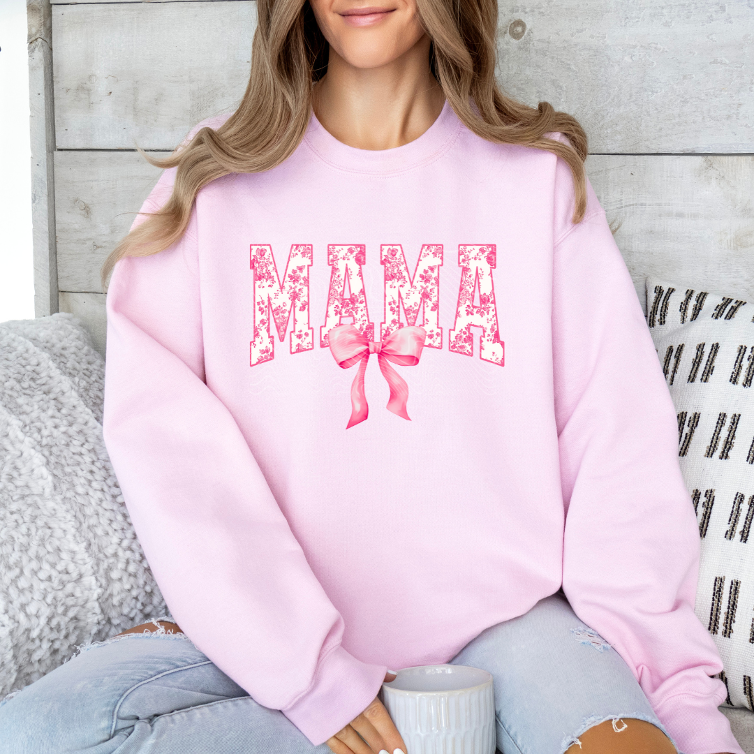 Mama Pink Bow DTF