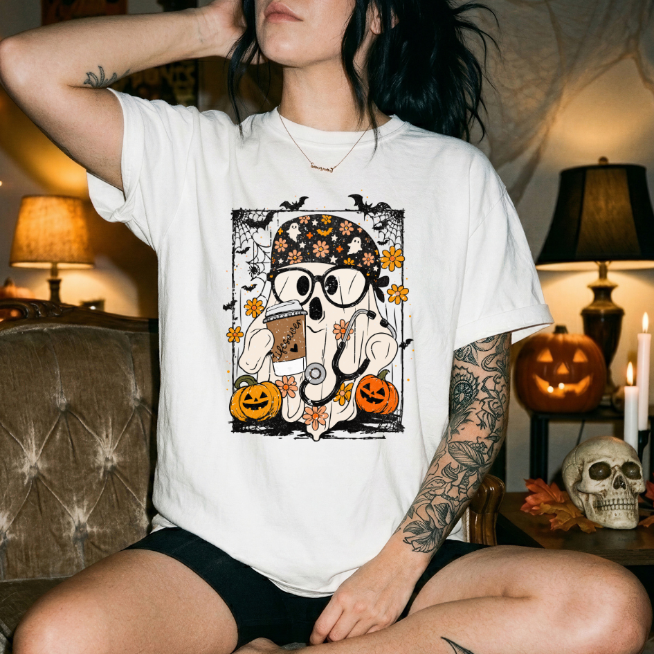 Ghost Nurse Halloween DTF