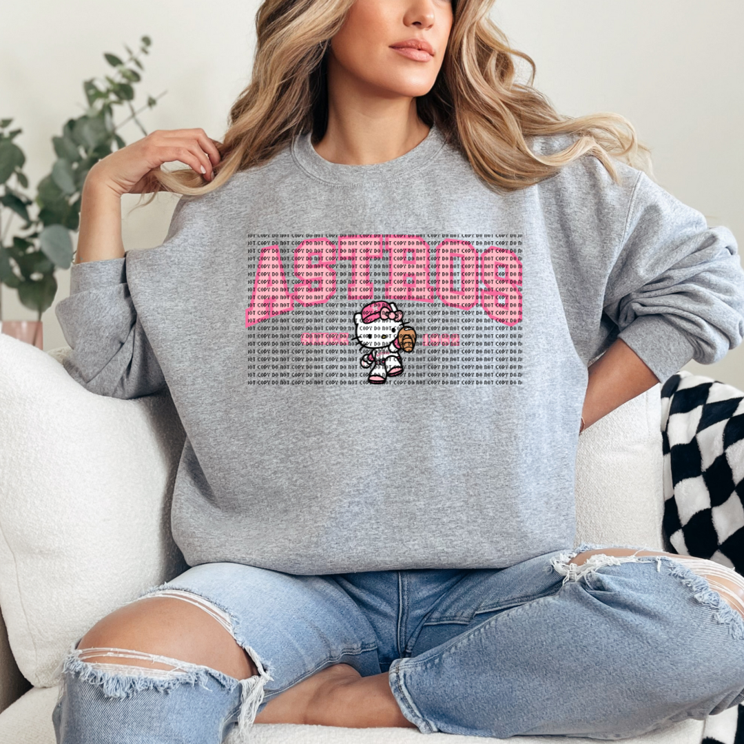 Baseball Astro Pink Kitty DTF