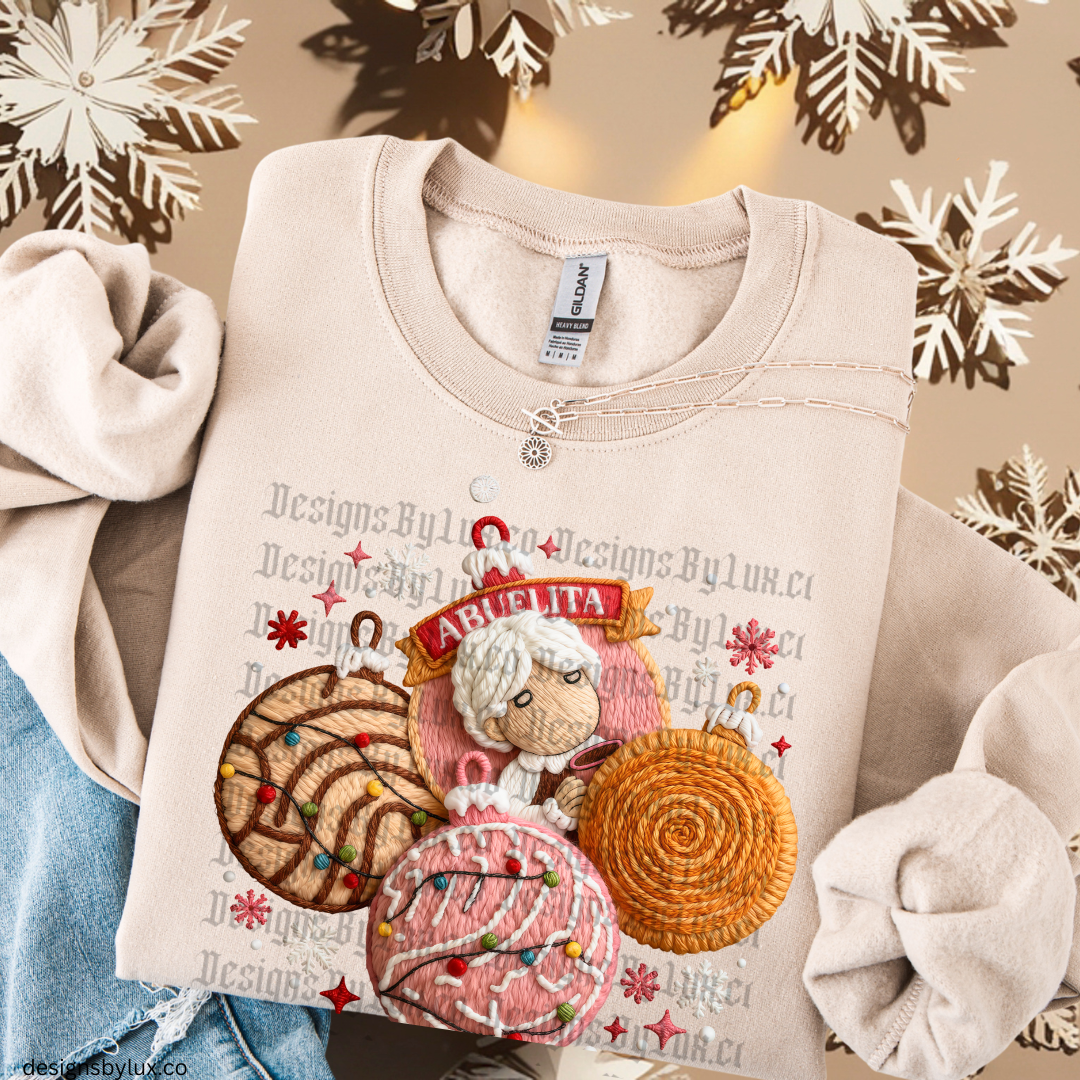 Faux Crochet Abuelita Conchas DTF