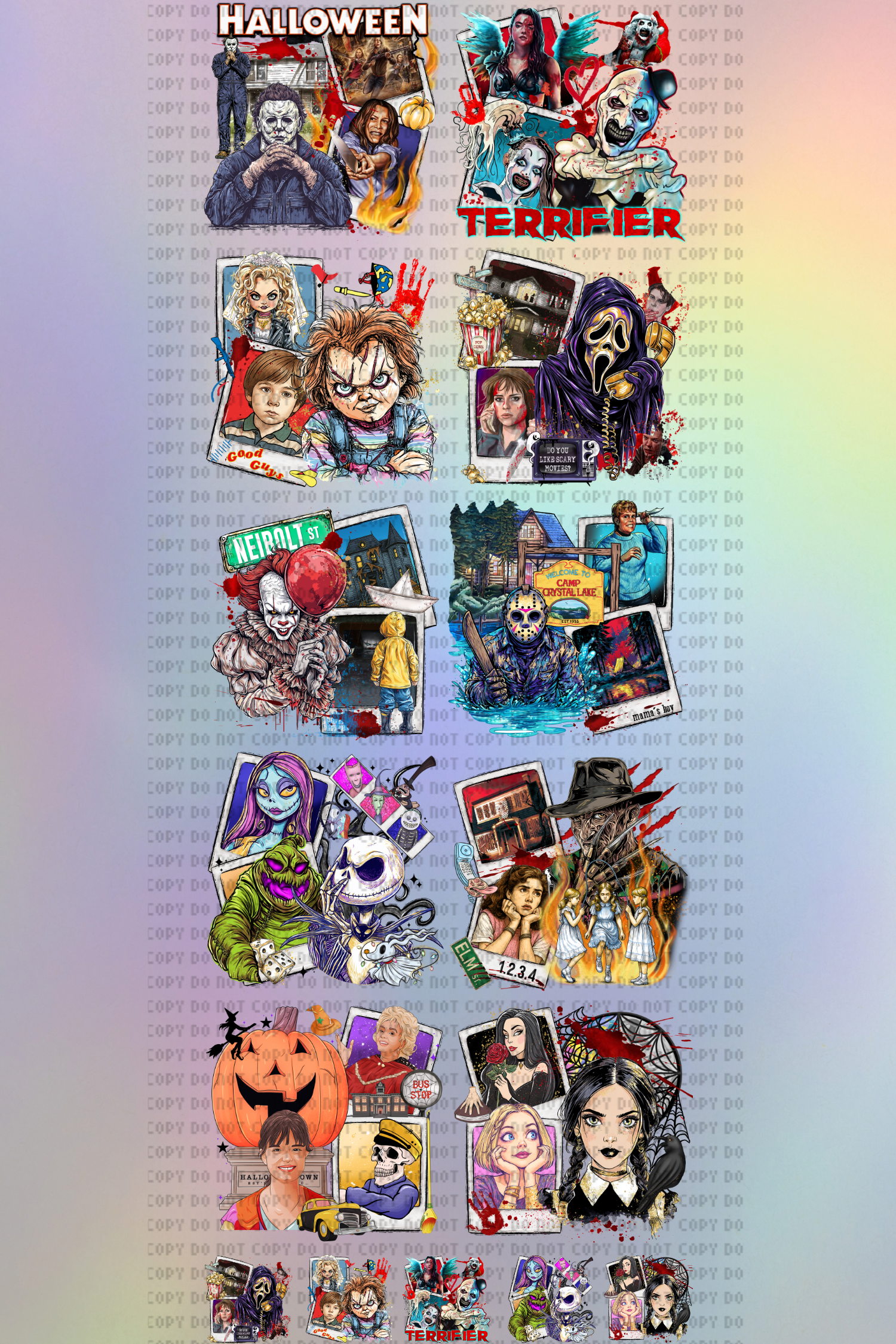 PreMade:Spooky Polaroids 22x60