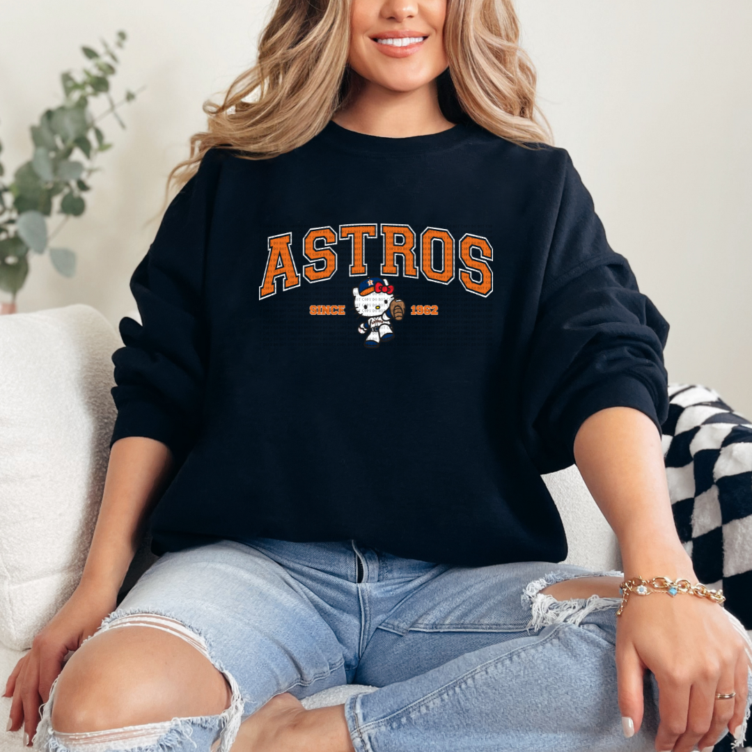 Baseball Astro Orange Kitty DTF