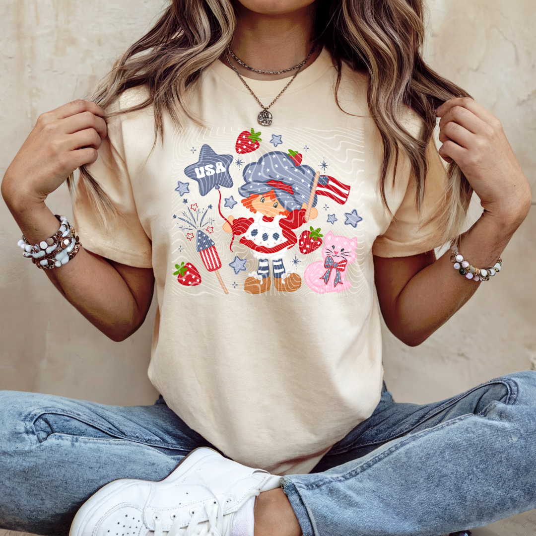 USA Strawberry Girl DTF