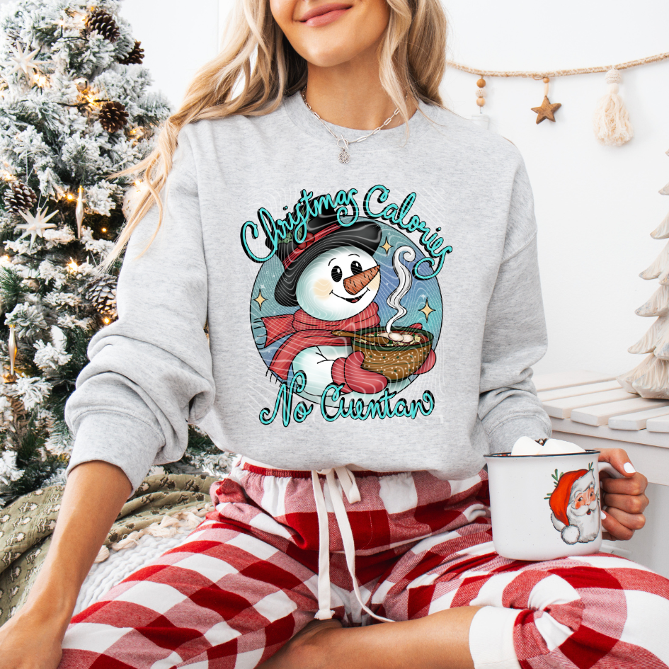 Snowman Caloriess No Cuentan DTF