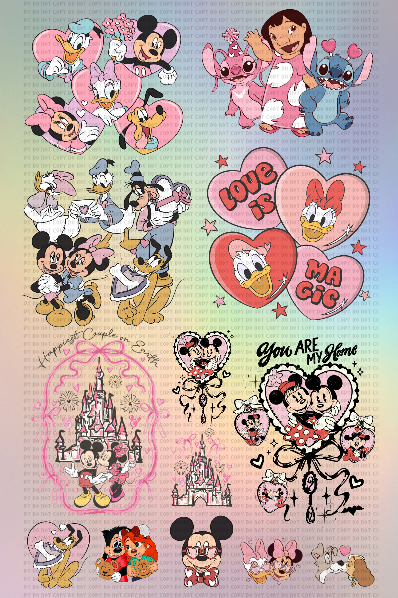 PreMade: VDAY Mouse & Friends 22x36
