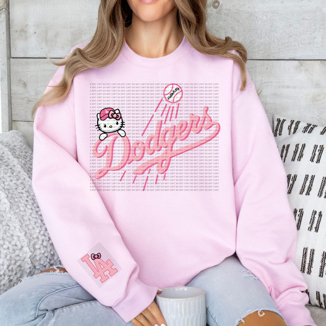 HK Cursive Logo (Pink Design) Crewneck Sweatshirt