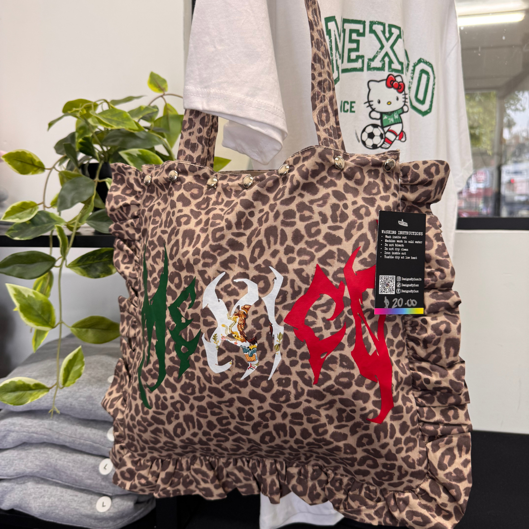 Leopard Tote Bag Mexico Metal