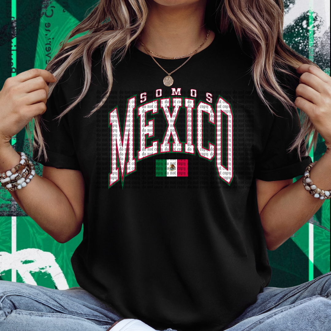 Somos Mexico Varsity White DTF