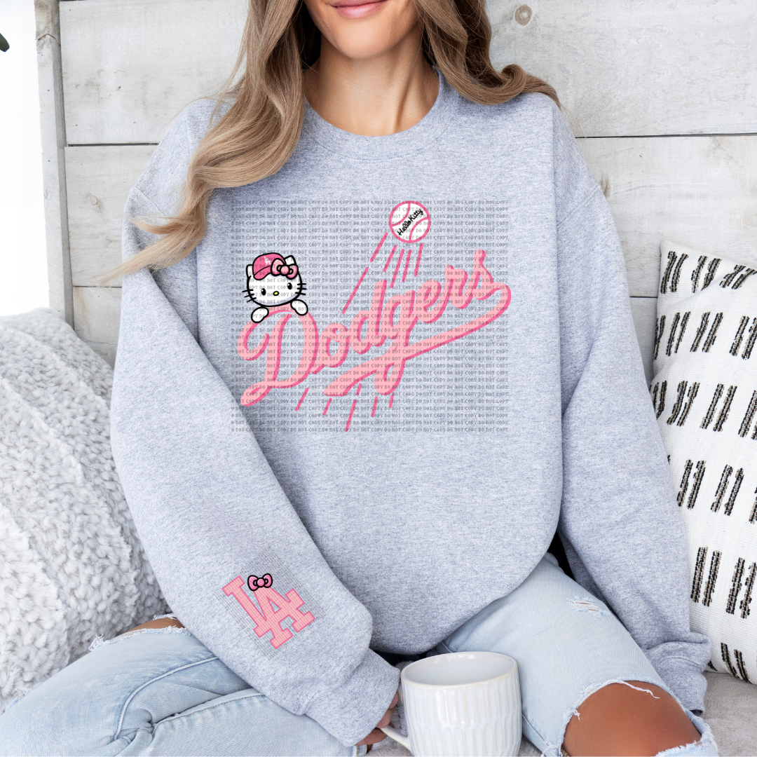 HK Cursive Logo (Pink Design) Crewneck Sweatshirt