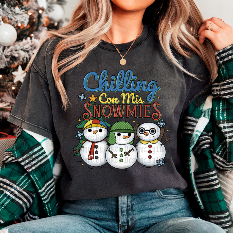 Chilling Snowmies DTF