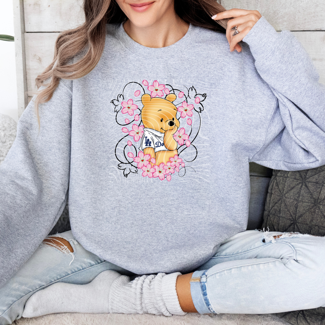 Bear Cherry Blossoms DTF