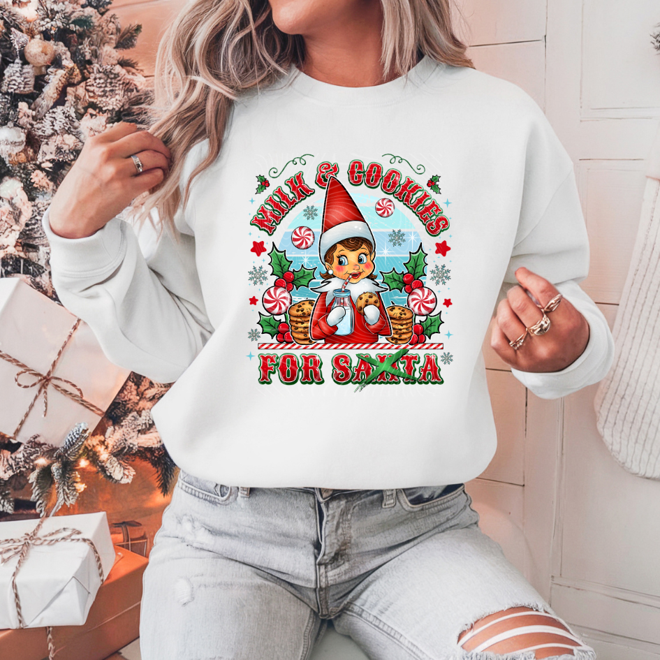 Milk & Cookies Girl Elf DTF