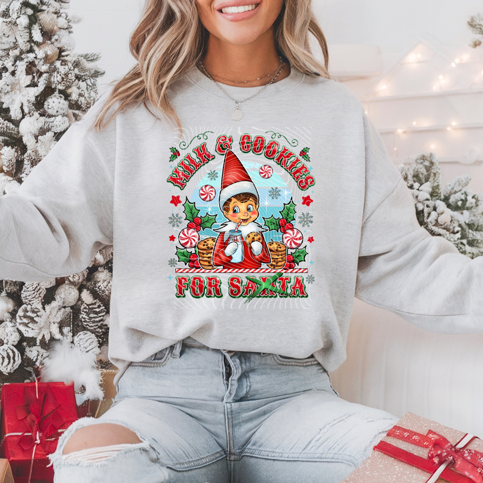 Milk & Cookies Boy Elf DTF