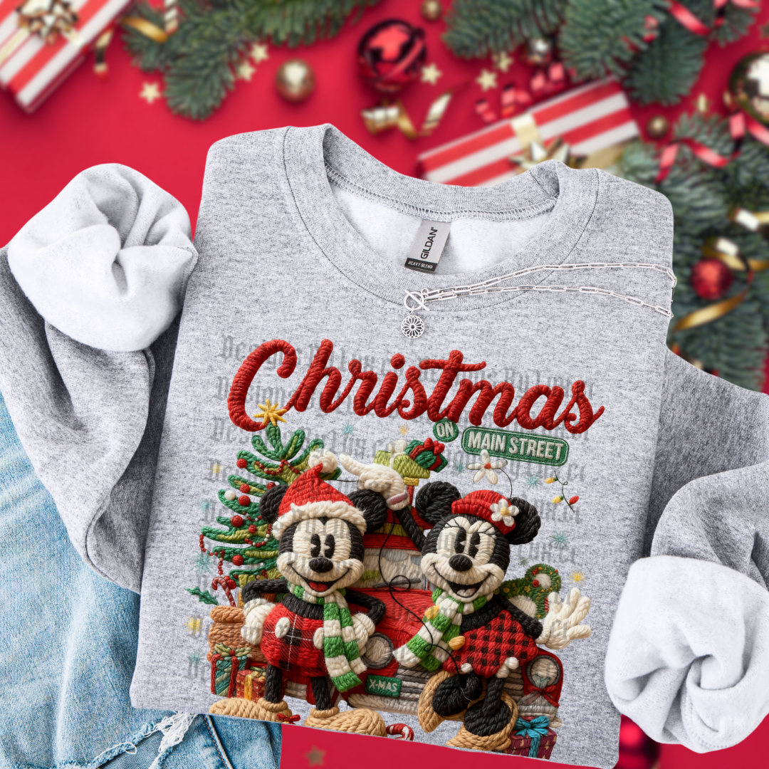 Faux Crochet M&M Couple DTF