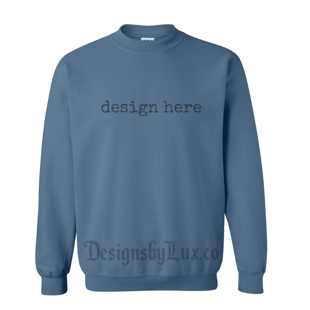 Custom Adult Crewneck Sweatshirt - INDIGO