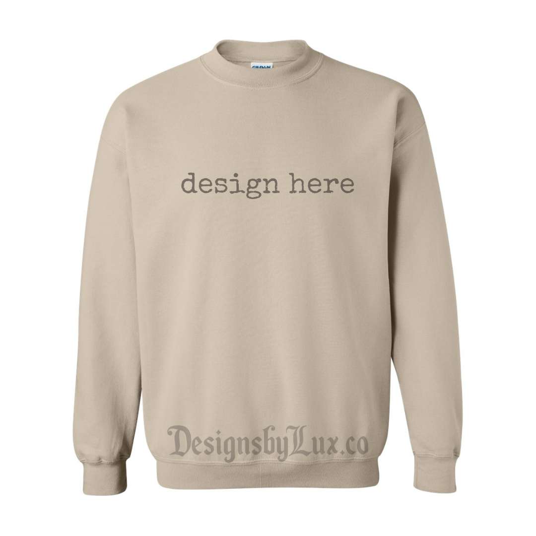 Custom Adult Crewneck Sweatshirt - SAND