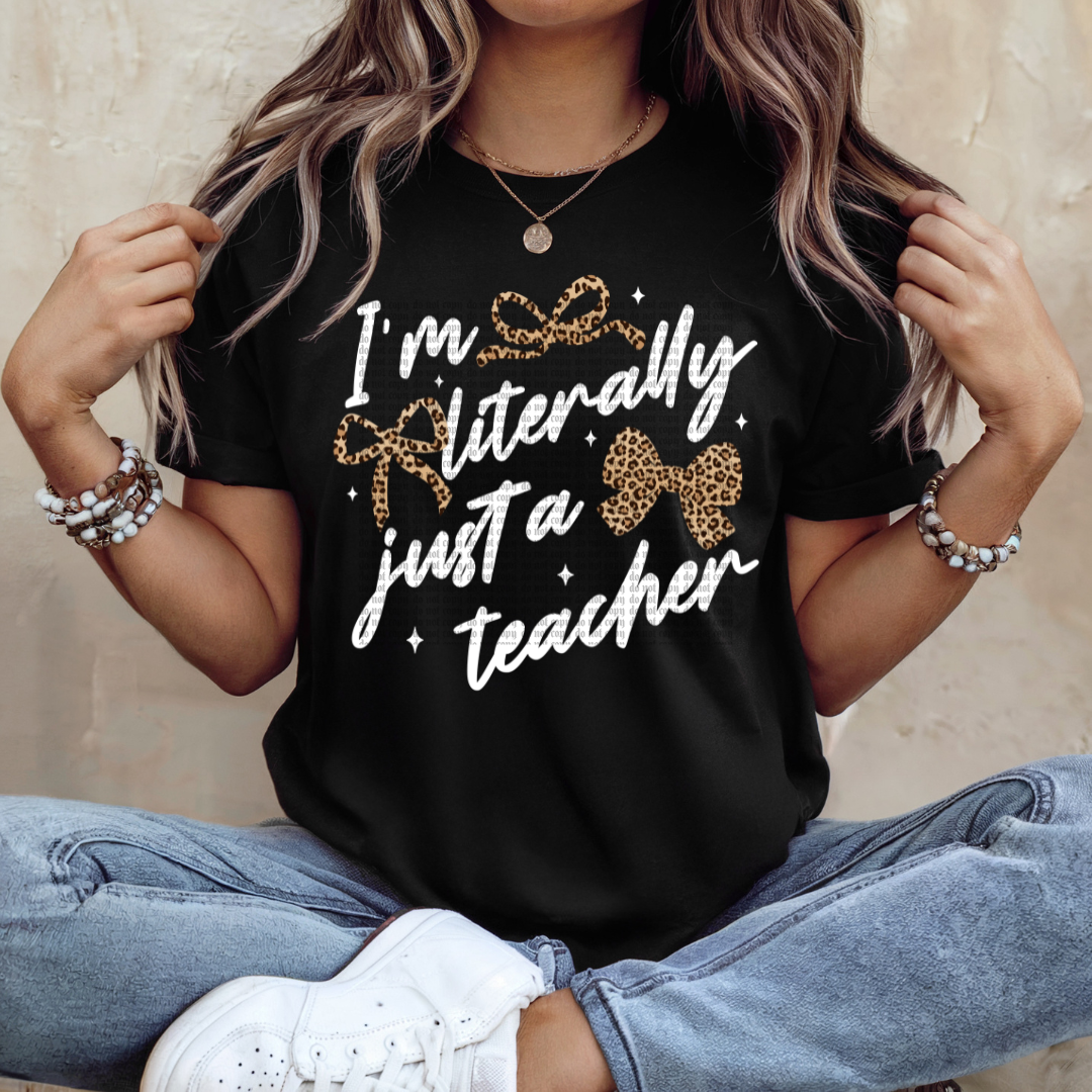Leopard Teacher Bows DTF
