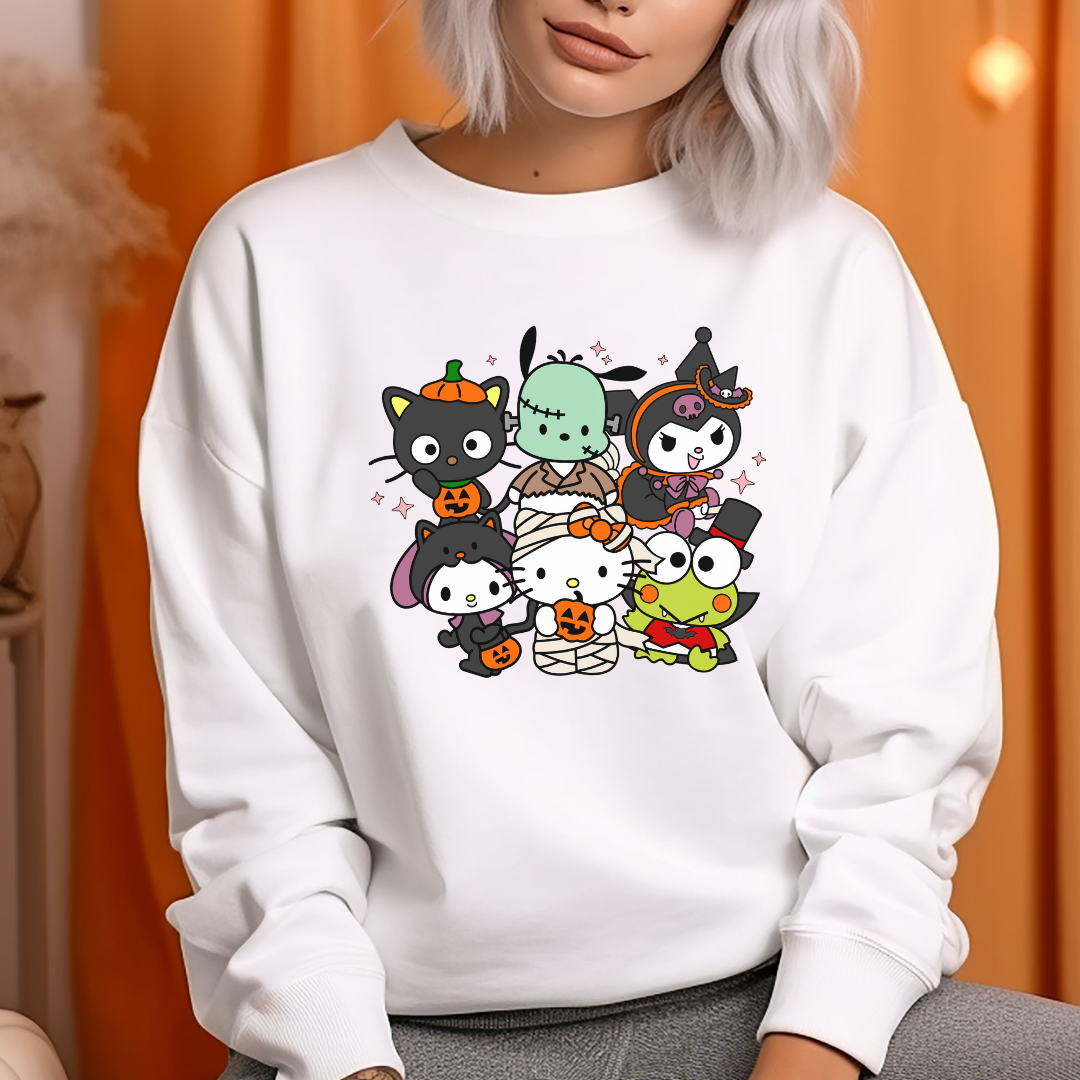 Kitty Spooky Friends DTF