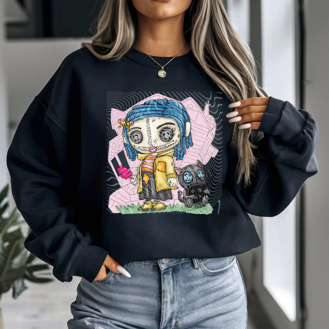 Button Girl DTF