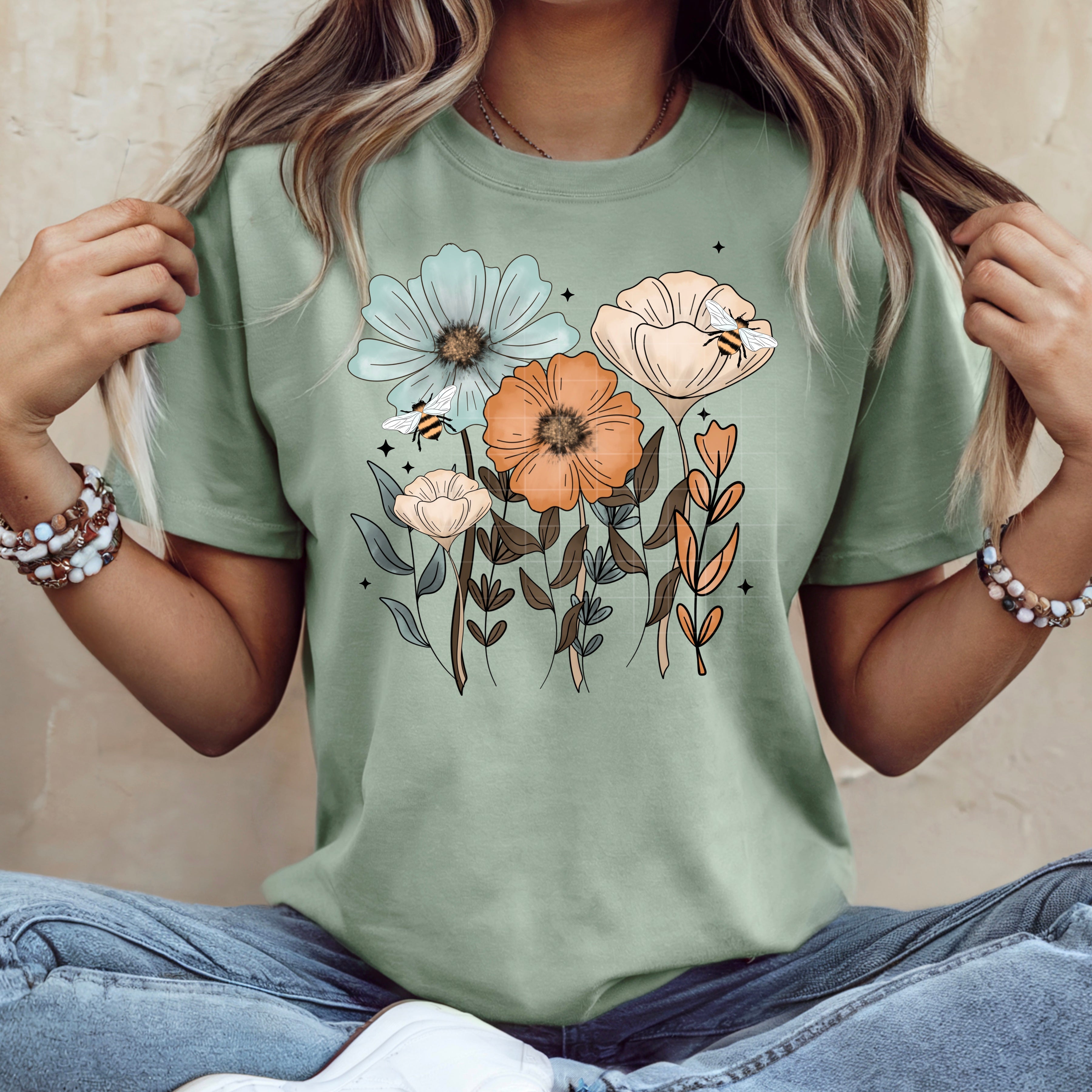 Floral Bee DTF