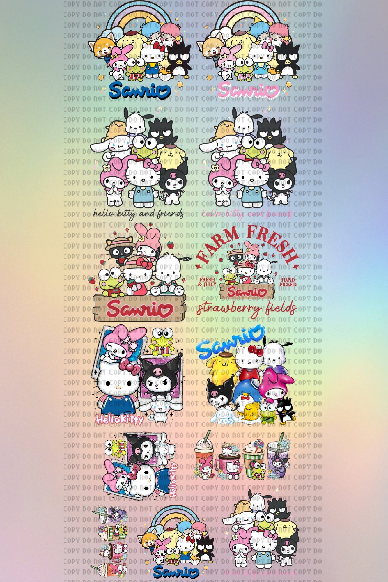 PreMade: Kawaii Friends 22x60