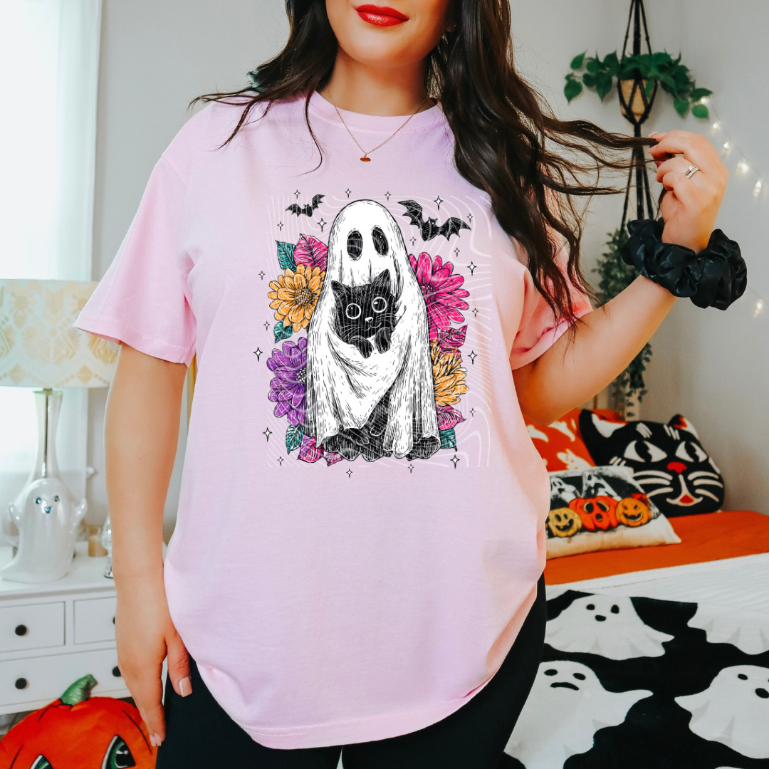 Ghost Black Cat DTF