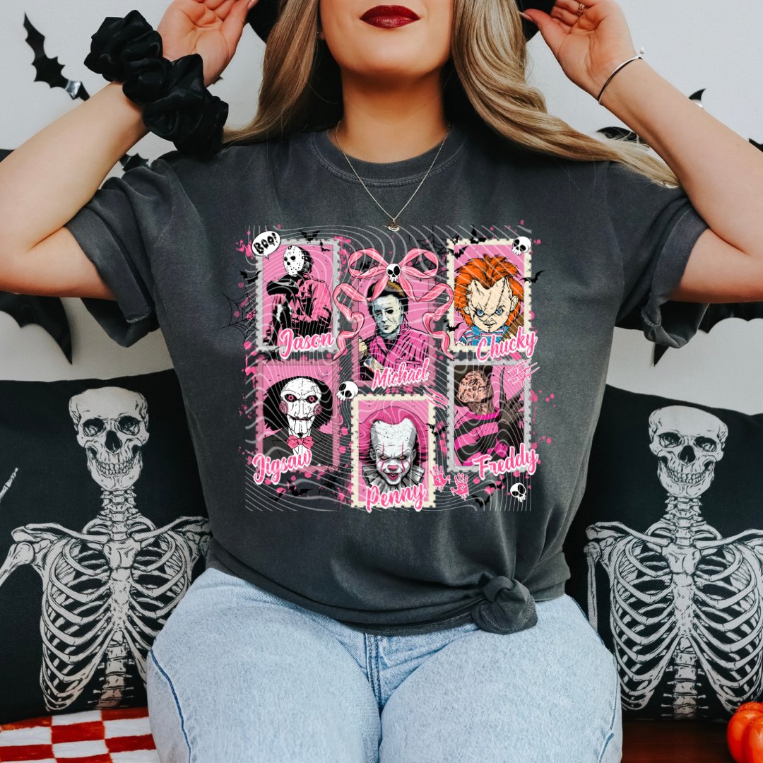 Pink Horror Stamps DTF