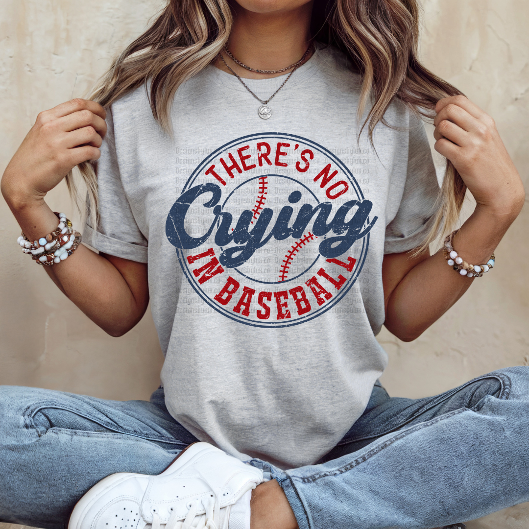 No Crying Baseball DTF