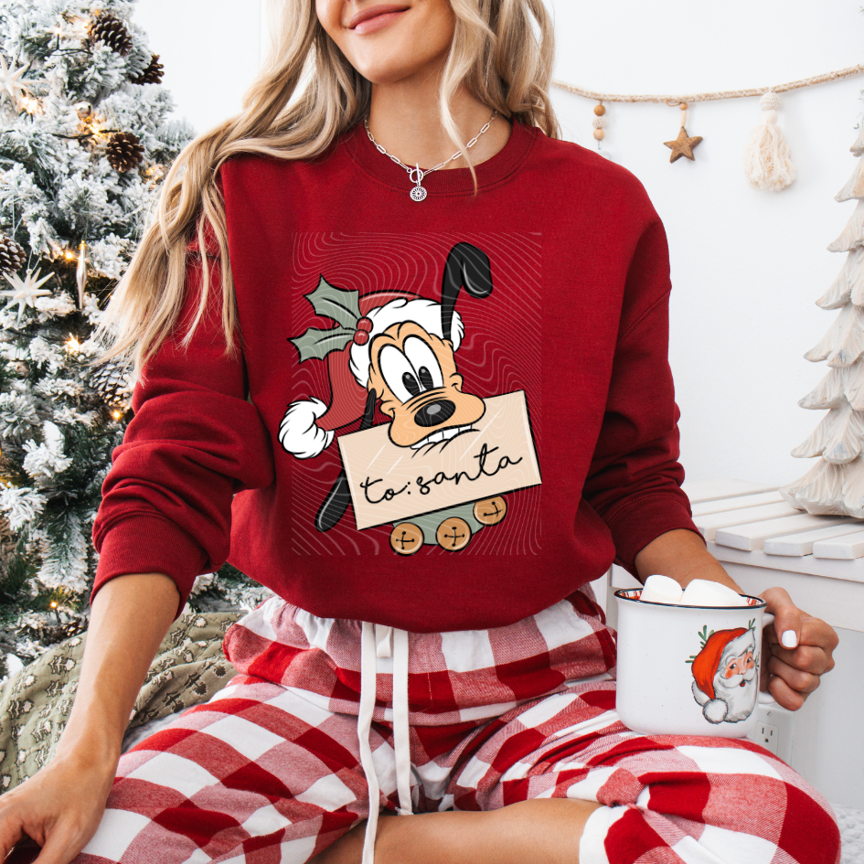 To Santa Pup DTF