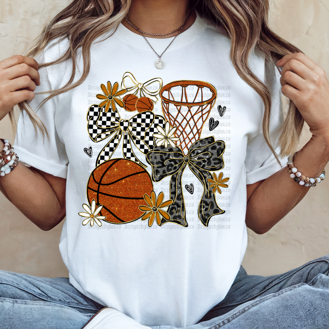 Basketball Coquette Bow DTF