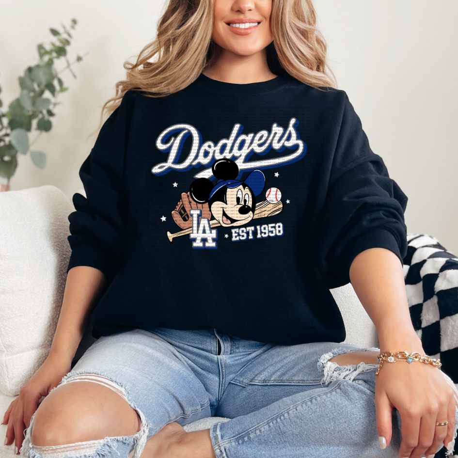 Mouse LA Baseball - White DTF