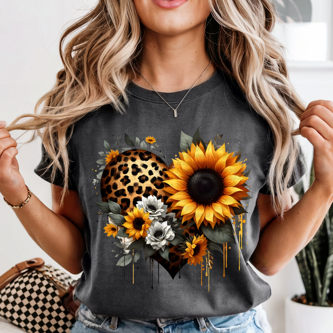 Sunflower Heart DTF