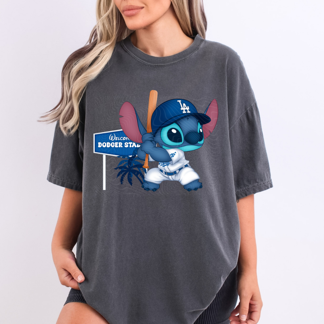 Baseball Dodger Alien Batter DTF