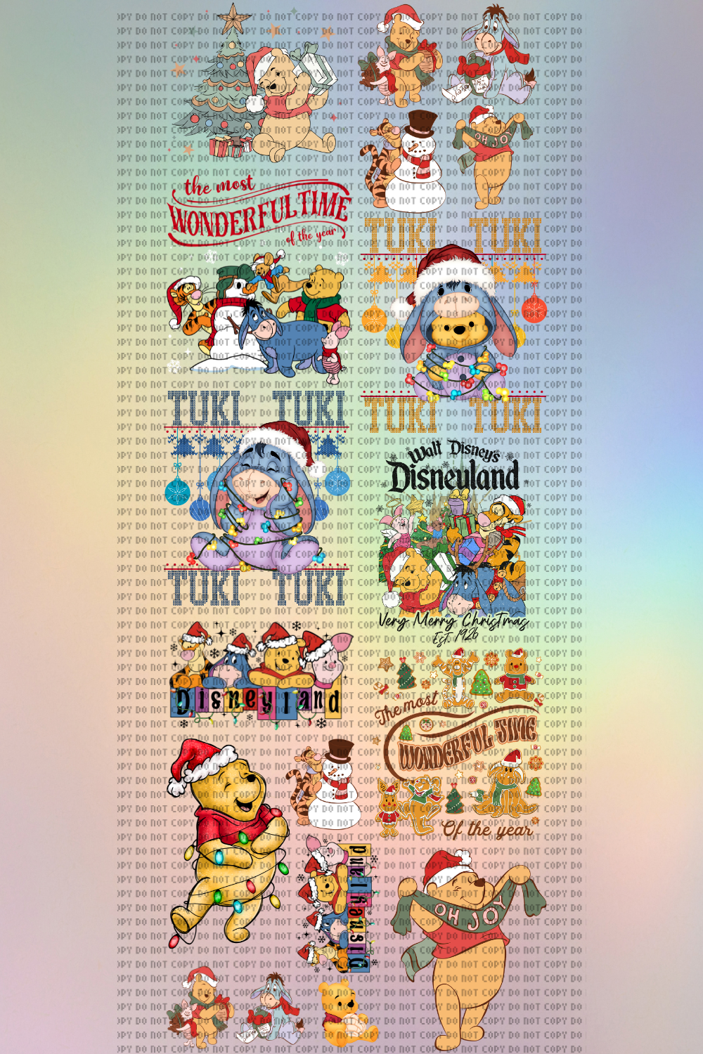 PreMade: XMAS Bear &amp; Friends 22x60