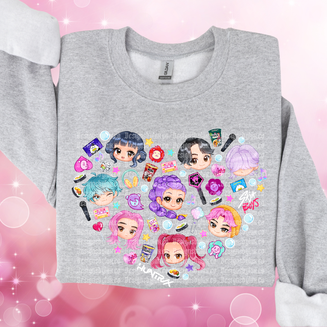 KPOP Baby Girls Heart DTF