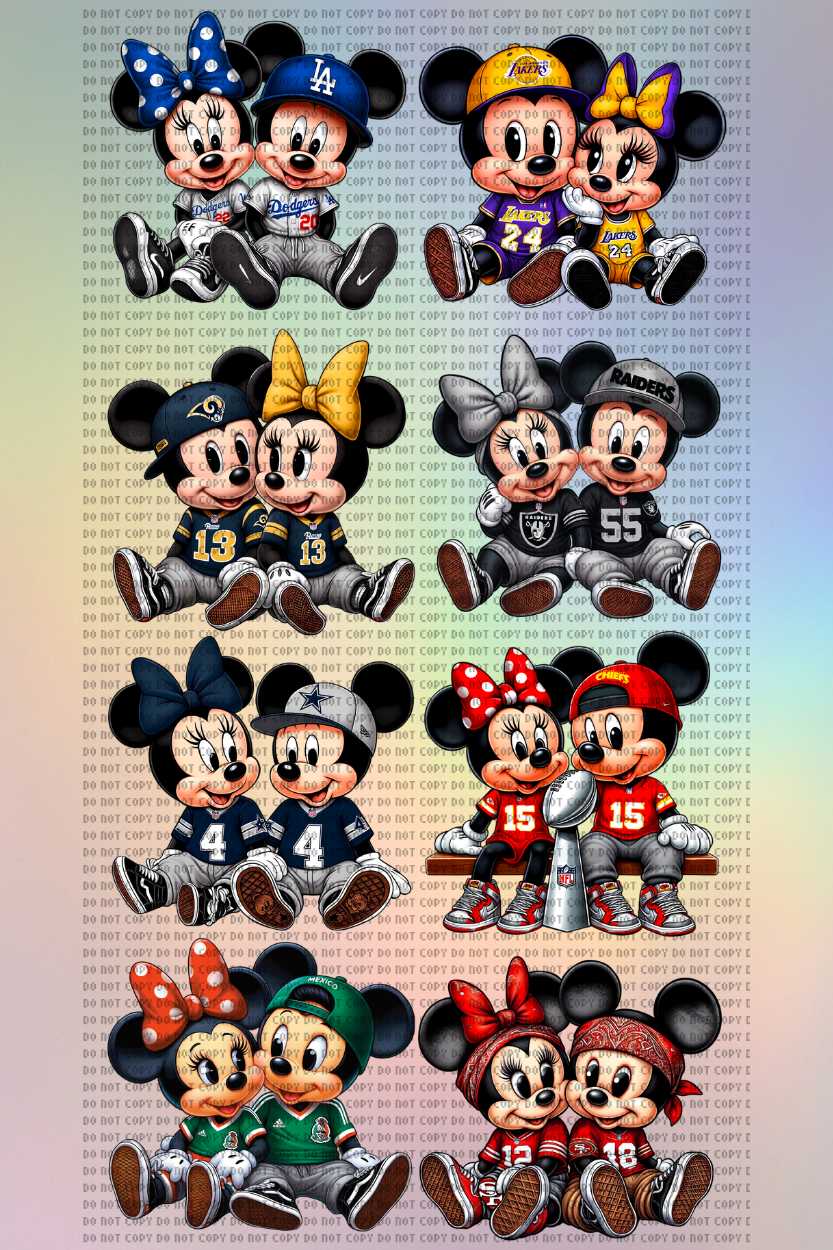 PreMade: Mouse Sport Teams 22x48