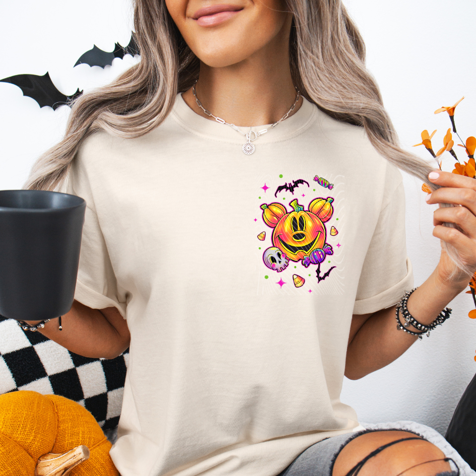 Halloween Mouse Pumpkin Pocket DTF