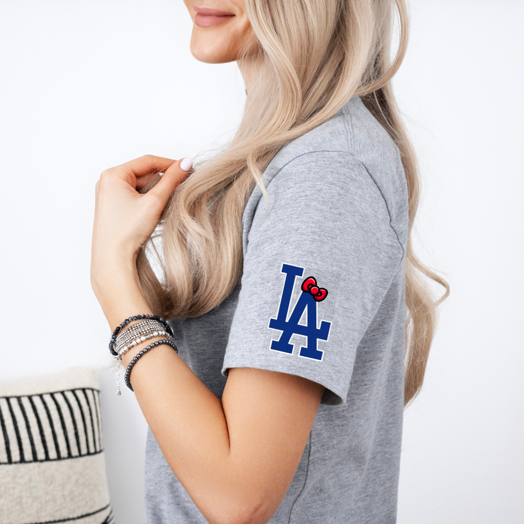 L.A. Kitty Bow Blue Sleeve (2pc) DTF