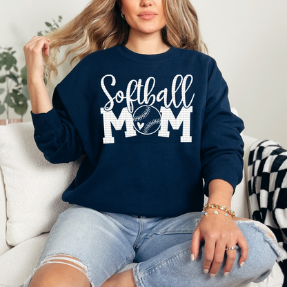 Softball Mom White DTF
