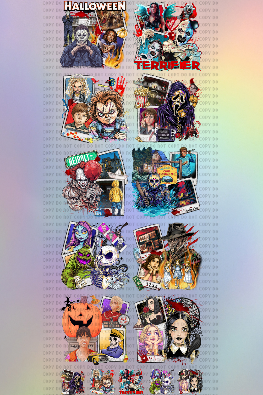 PreMade:Spooky Polaroids 22x60