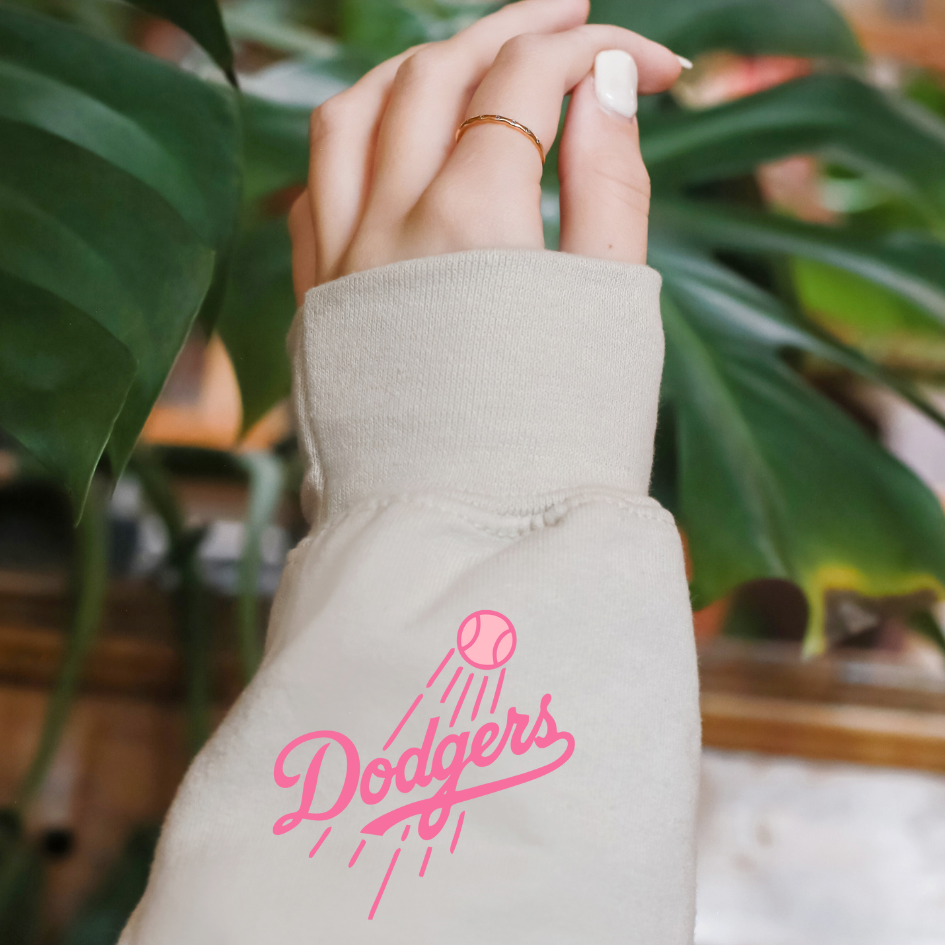 Pink L.A. Baseball Sleeve/Pocket DTF